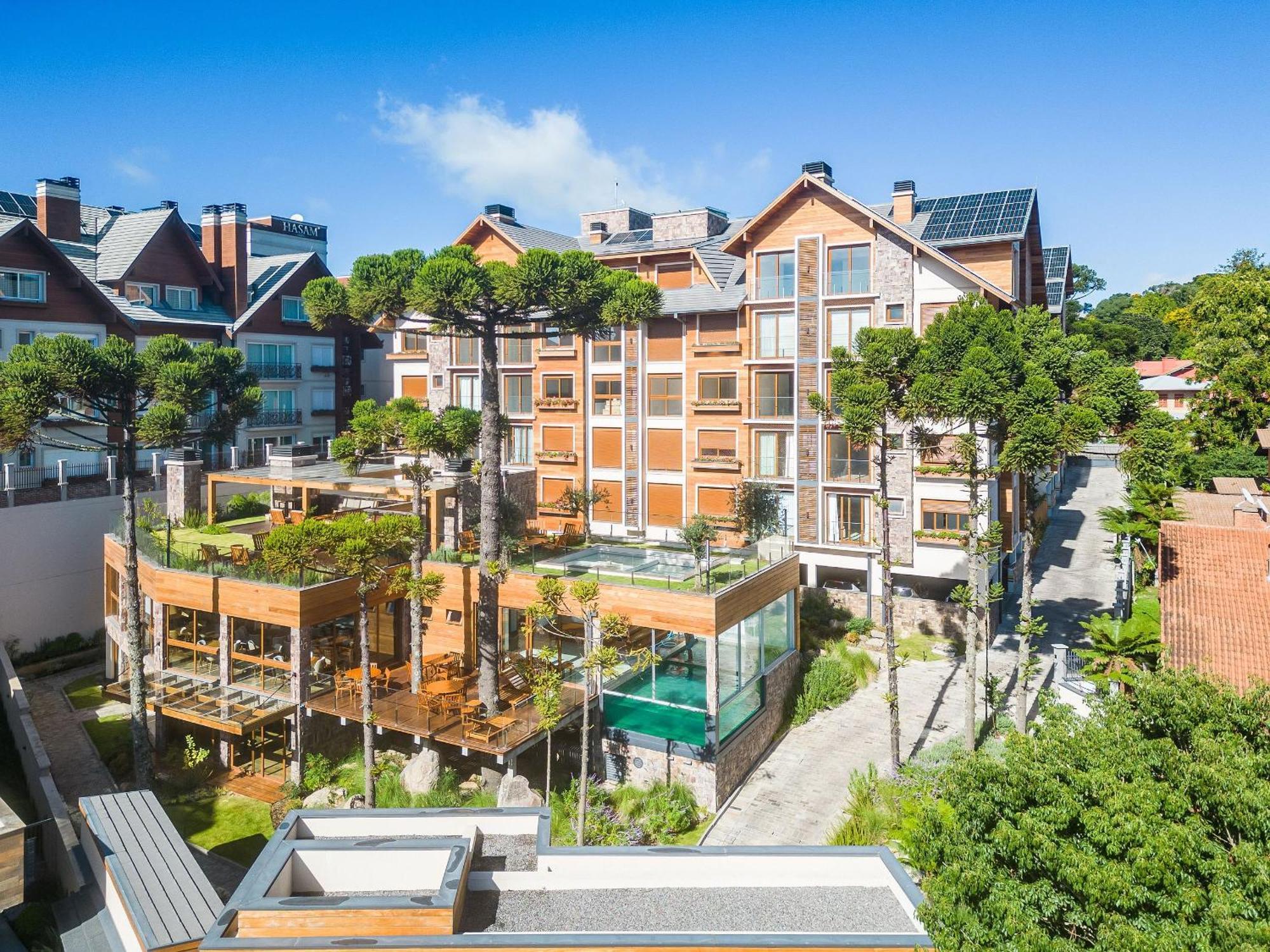 Apartamento Bellagio 2 Suites E Piscina By Achei Canela Kültér fotó